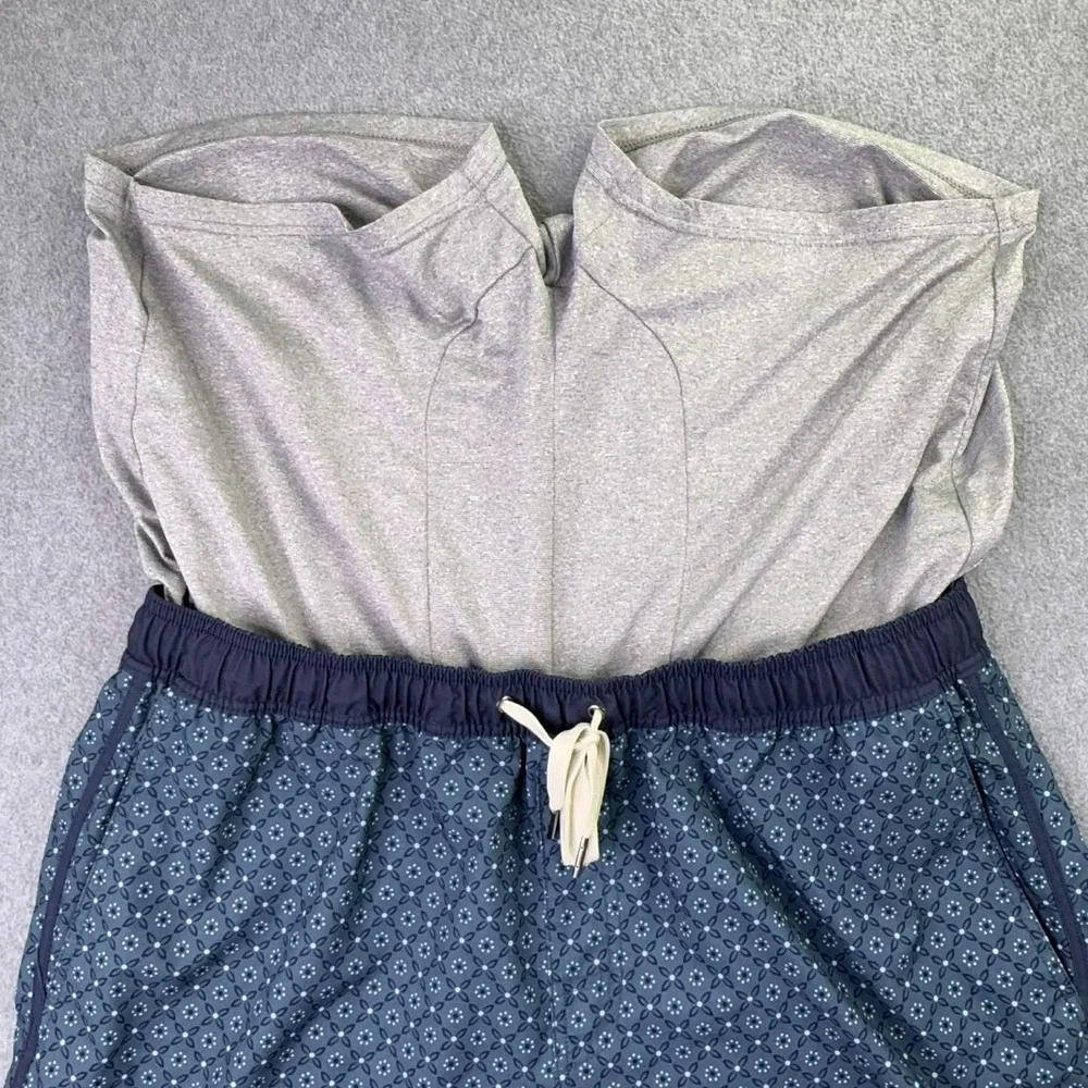 Fair Harbor Swim Trunk Shorts Men's XL Blue‎ Geometric Lined Zip Pocket 8